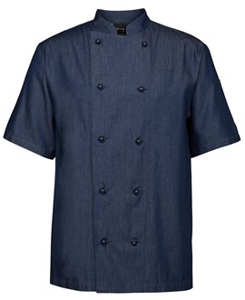 Denim Short Sleeve Chef Jacket