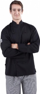 CR - Classic Black Long Sleeve Chef Jacket