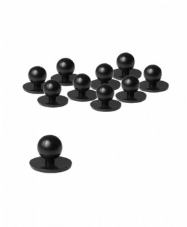 Chef Button Black (Pack of 10)
