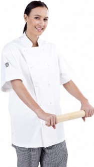 GC-Classic White Short Sleeve Chef Jacket