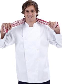 GC- Classic White Long Sleeve Chef Jacket (Sewn Buttons)