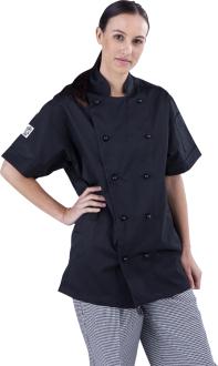GC-Classic Black Short Sleeve Chef Jacket