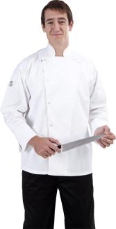 GC - Classic White Long Sleeve Chef Jacket (Ring Snaps)