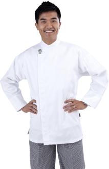 GC-Modern White Long Sleeve Chef Jacket