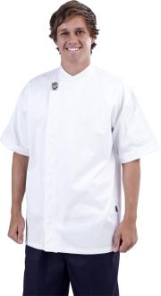 GC-Modern White Short Sleeve Chef Jacket