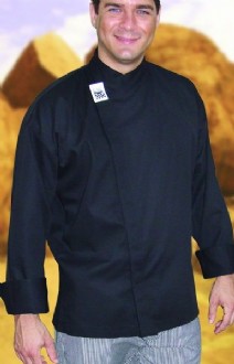 CR - Modern Black Long Sleeve Chef Jacket