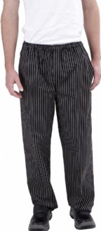 GC Black & White Pin Stripe Chef Pants