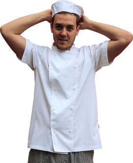 EPIC Traditional White Short Sleeve Chef Jacket